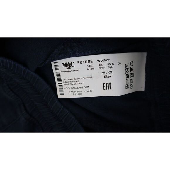 MAC Jeans Women's Sz 36/OL Blue Future Worker Casual Loose Fit Stretch Pants - Picture 8 of 11